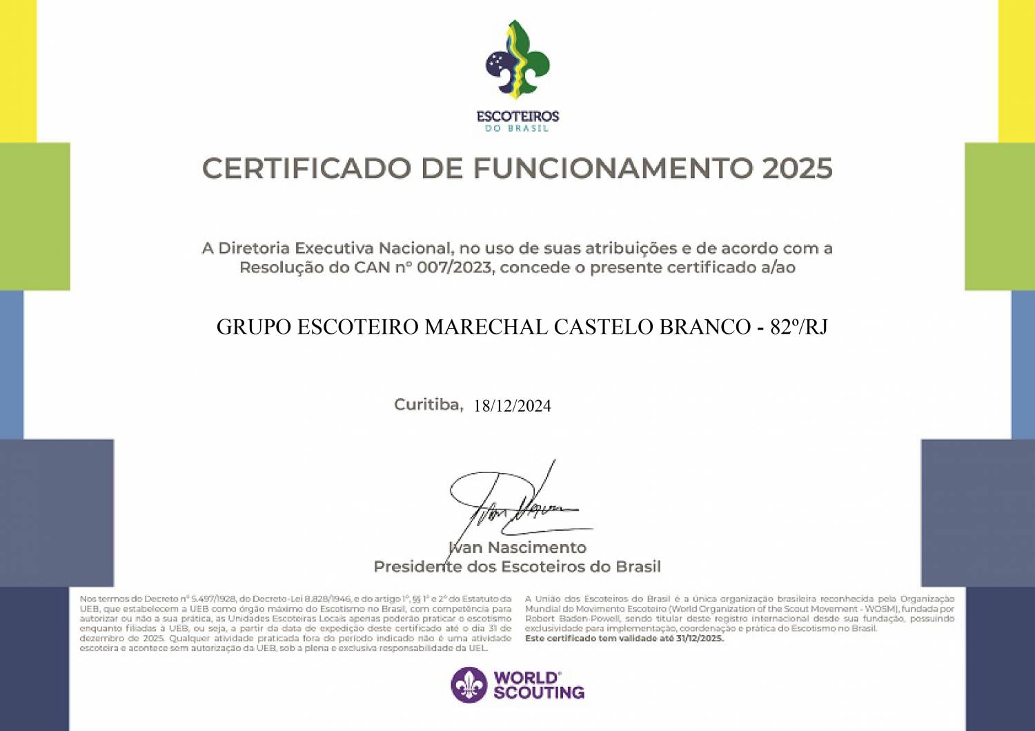 Certificado De Funcionamento 2025 Page 0001